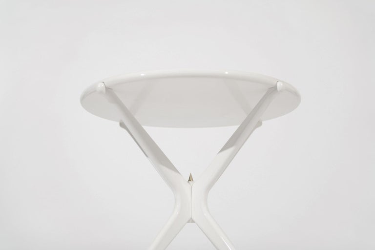 Gazelle V2 End Tables in White Lacquer by Stamford Modern For Sale 7