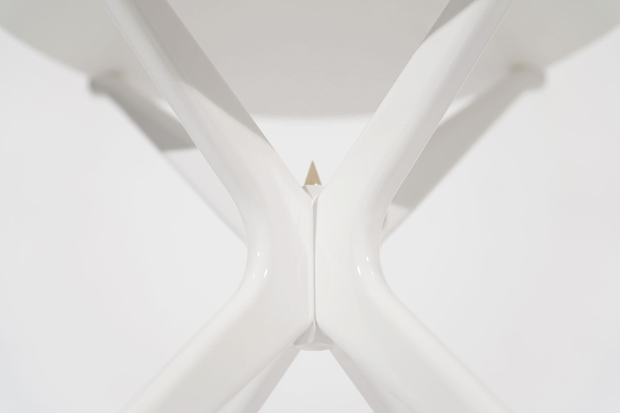 Gazelle V2 End Tables in White Lacquer by Stamford Modern 9