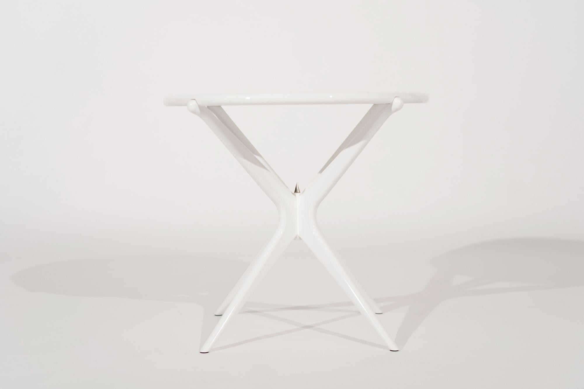 Lacquered Gazelle V2 End Tables in White Lacquer by Stamford Modern