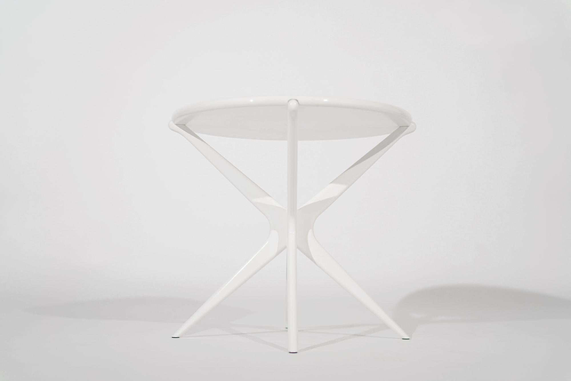 Contemporary Gazelle V2 End Tables in White Lacquer by Stamford Modern