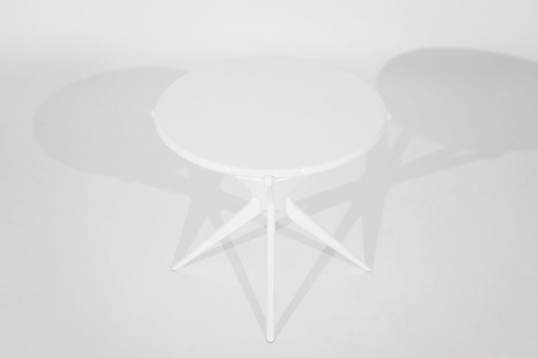 Gazelle V2 End Tables in White Lacquer by Stamford Modern For Sale 1