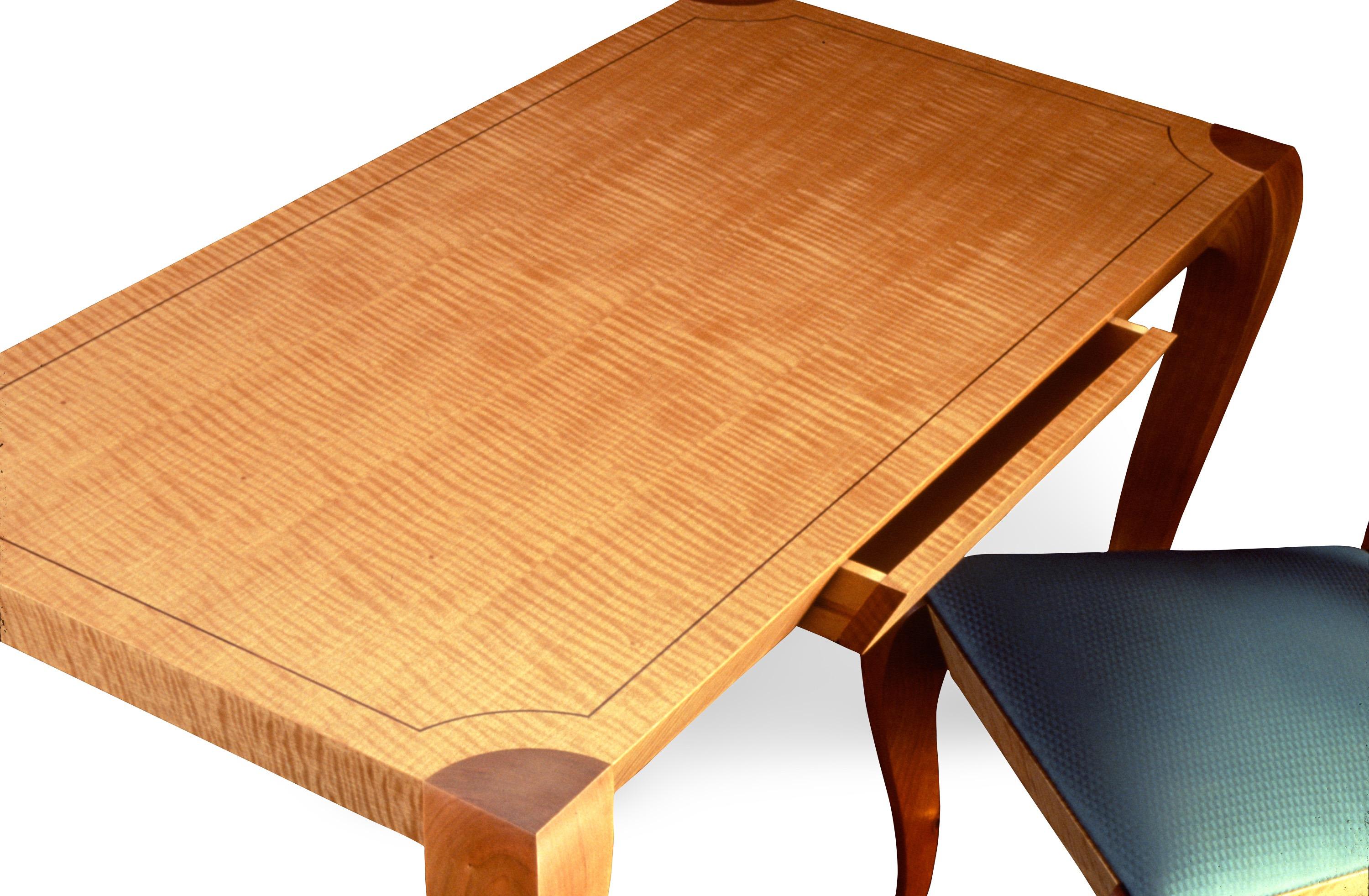 Hand-Crafted Gazelle Writing Table, Handcrafted Contemporary Desk in Art Deco Style For Sale