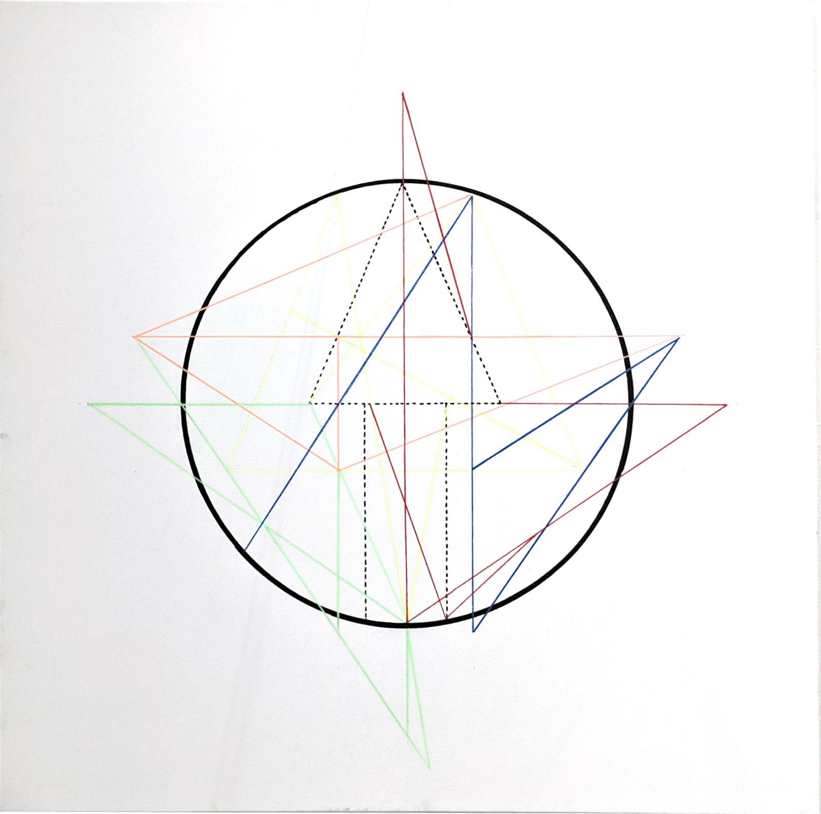 "Ascendant Align I" by Gazoo ToTheMoon is a unique acrylic on canvas painting signed on the back. The minimalist geometric works measures 36" square. It comes with a numbered and signed certificate of authenticity from de Plume.

US shipping is