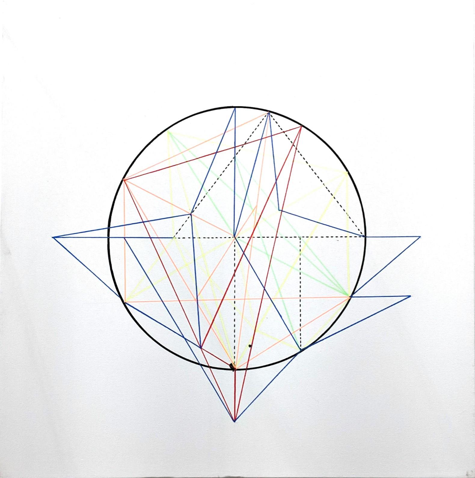 "Ascendant Align II" by Gazoo ToTheMoon is a unique acrylic on canvas painting signed on the back. The minimalist geometric works measures 36" square. It comes with a numbered and signed certificate of authenticity from de Plume.

US shipping is