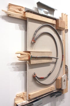 Gateway To The Moon Triptych - reclaimed wall sculpture by Gazoo ToTheMoon