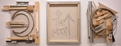 Gateway To The Moon Triptych - reclaimed wall sculpture by Gazoo ToTheMoon