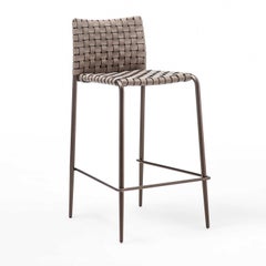 Gazzella Beige Woven Bar Stool