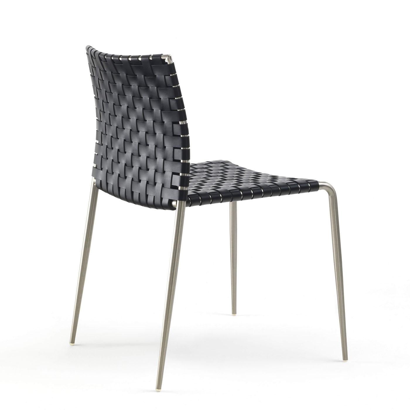 Gazzella Black Woven Chair In New Condition For Sale In Milan, IT