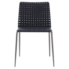 Gazzella-Stuhl, schwarz gewebt