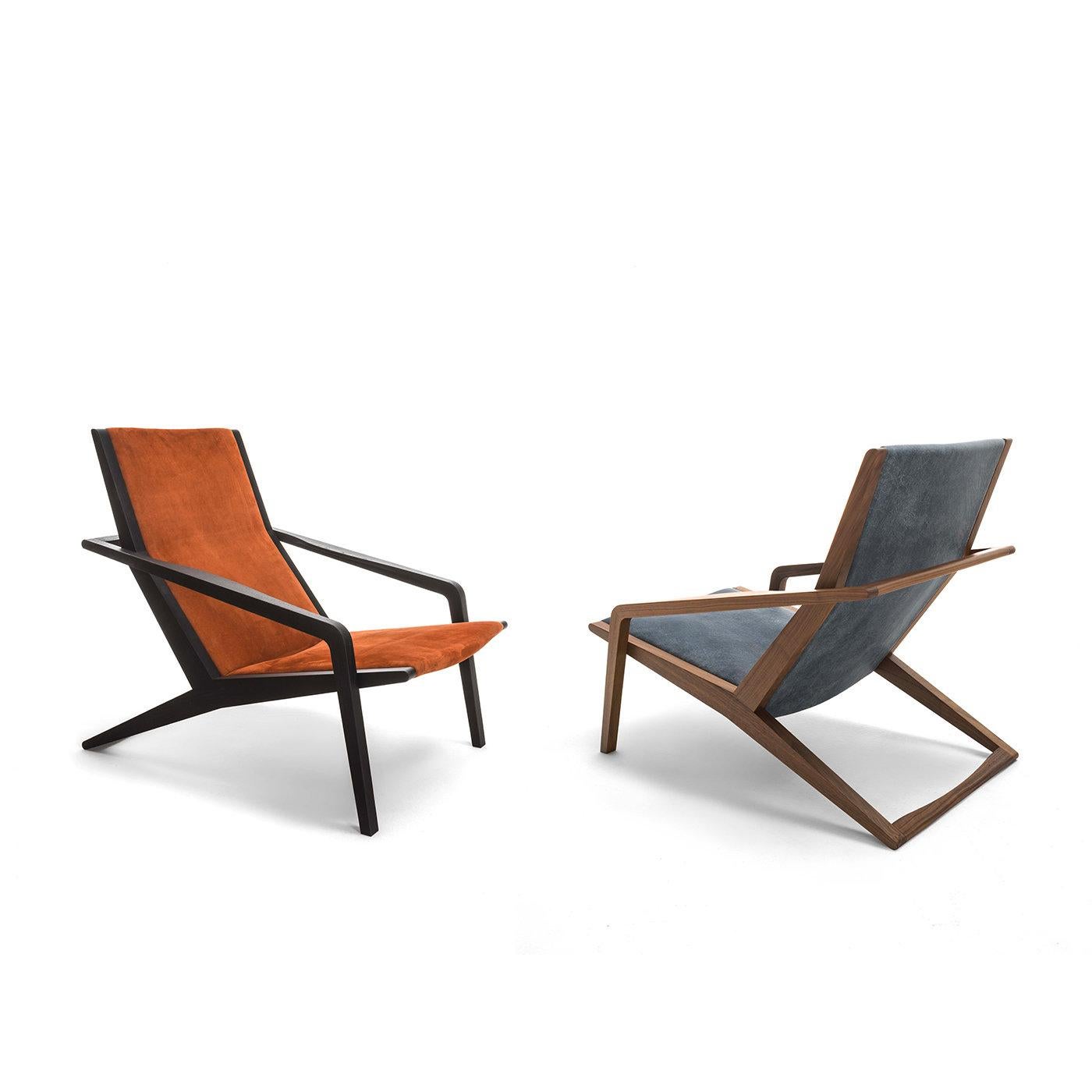 Contemporary Gazzella Orange Armchair For Sale