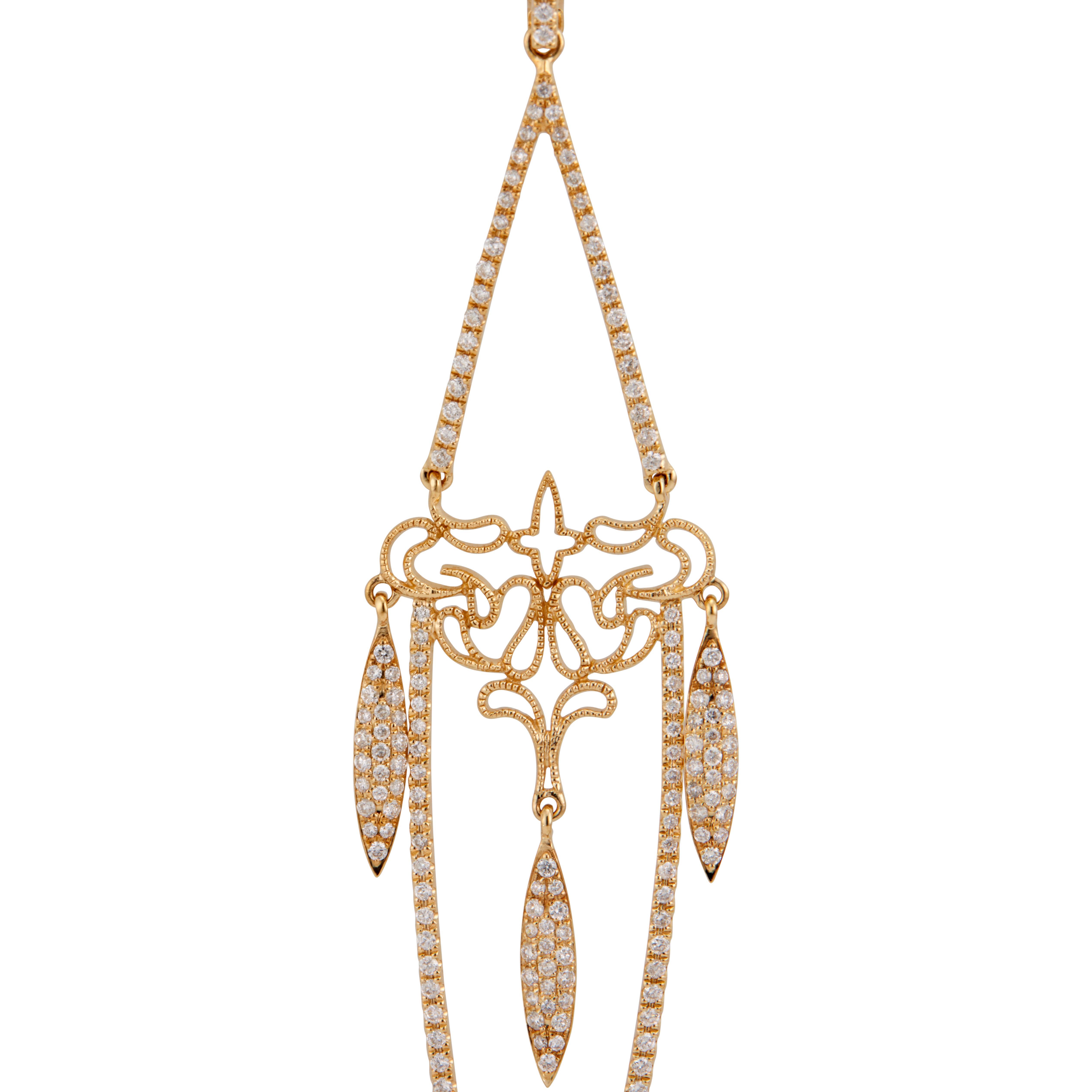 chandelier gold dangle earrings