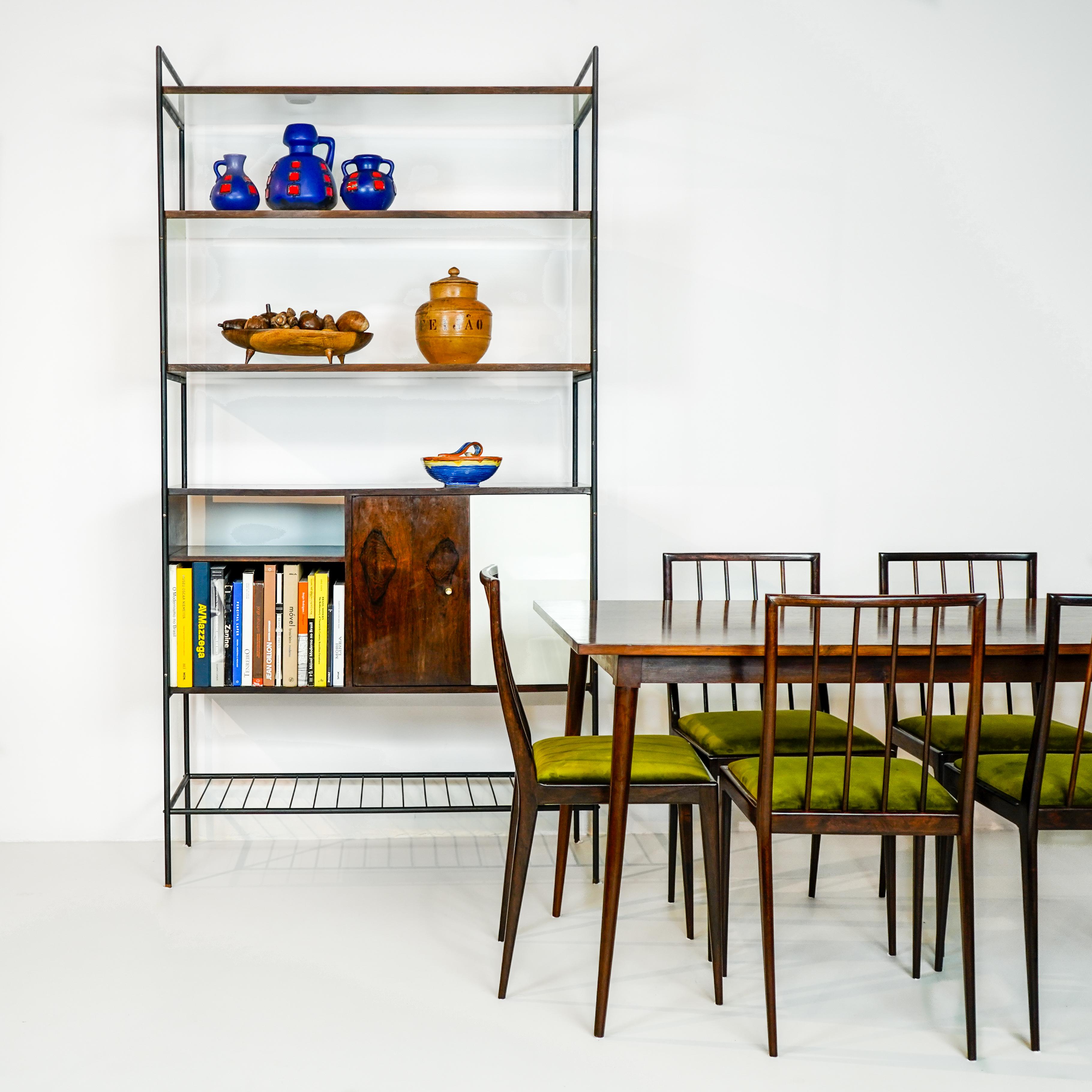 GB01 RIPAS - 6 Stühle und versiegelter Tisch aus Palisanderholz, Geraldo de Barro Unilabor im Angebot 8