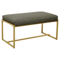 GB03 Upholstered Bench by Peter Ghyczy, Metal Frame, Available Now