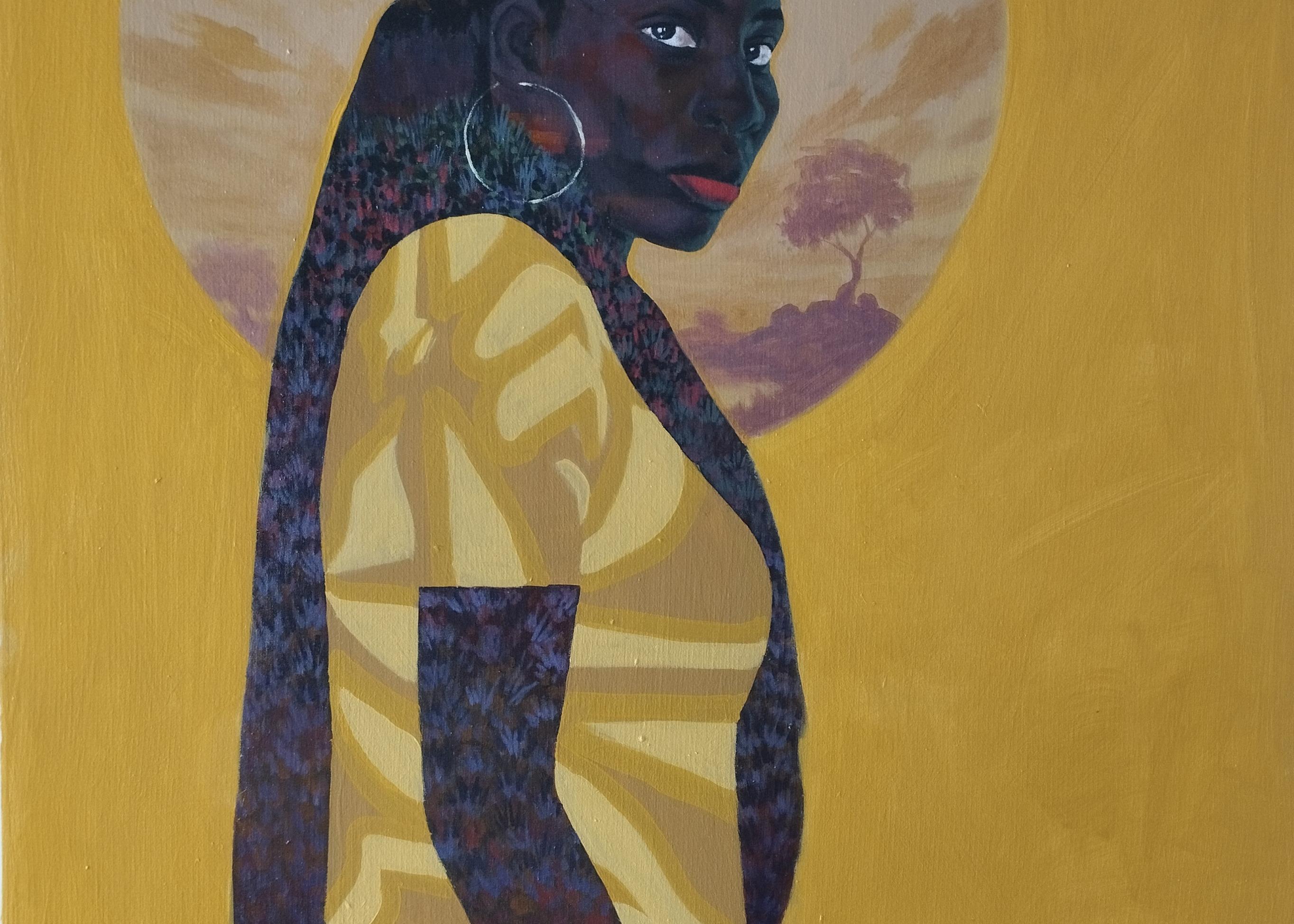 Against All Odds, I Stand - Expressionist Painting by Gbelekale Azeez