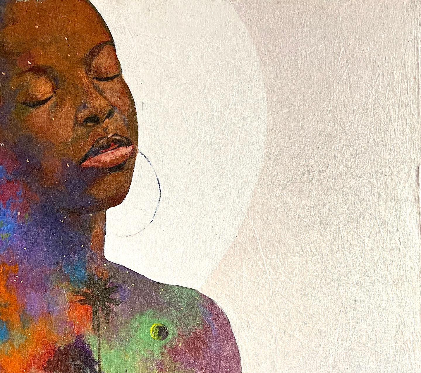 Beyond This Earth (Life Within) - 21° secolo, Contemporaneo, Figurativo, Nature - Painting Espressionista di Gbelekale Azeez