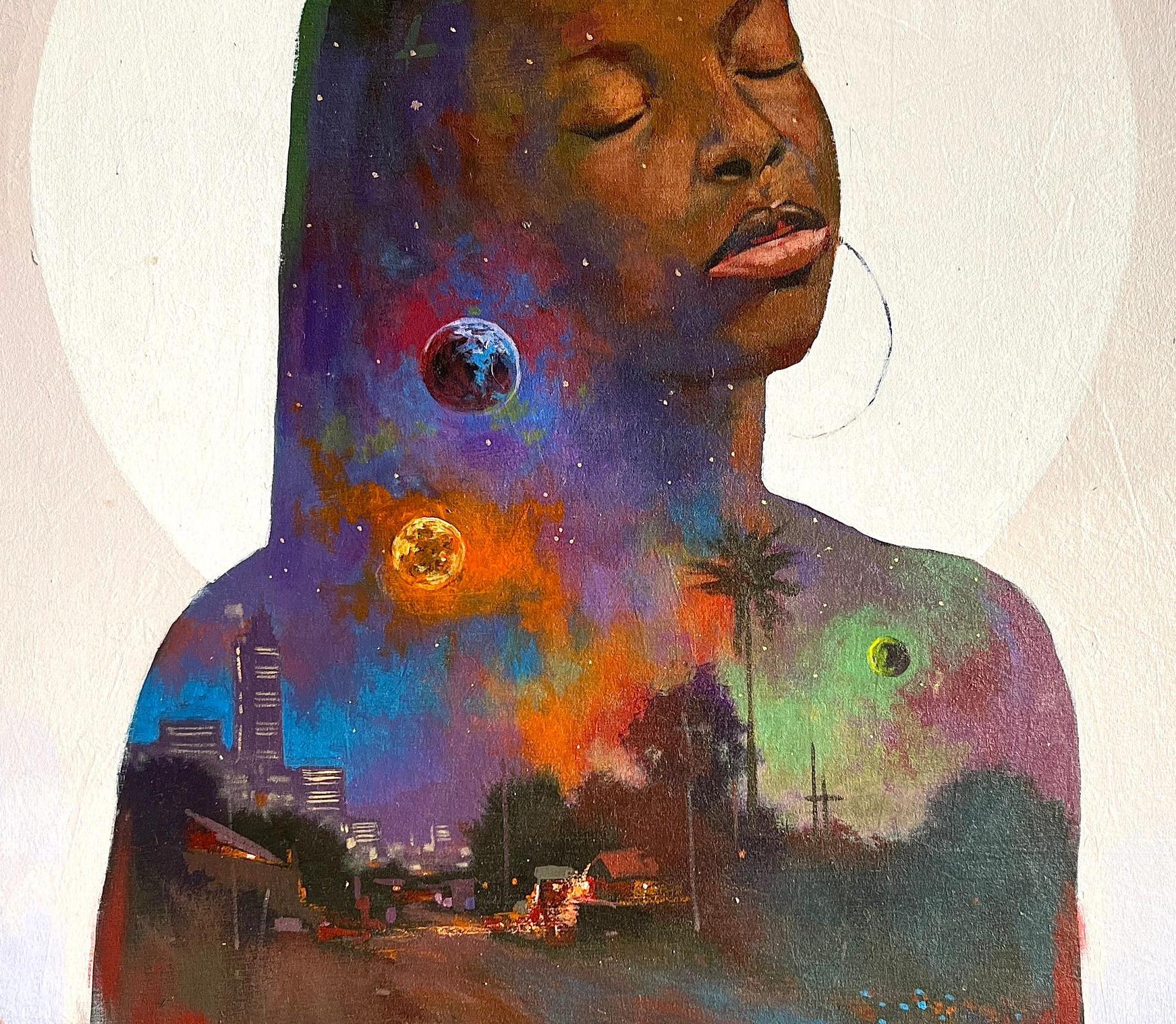 Beyond This Earth (Life Within) - 21° secolo, Contemporaneo, Figurativo, Nature in vendita 1