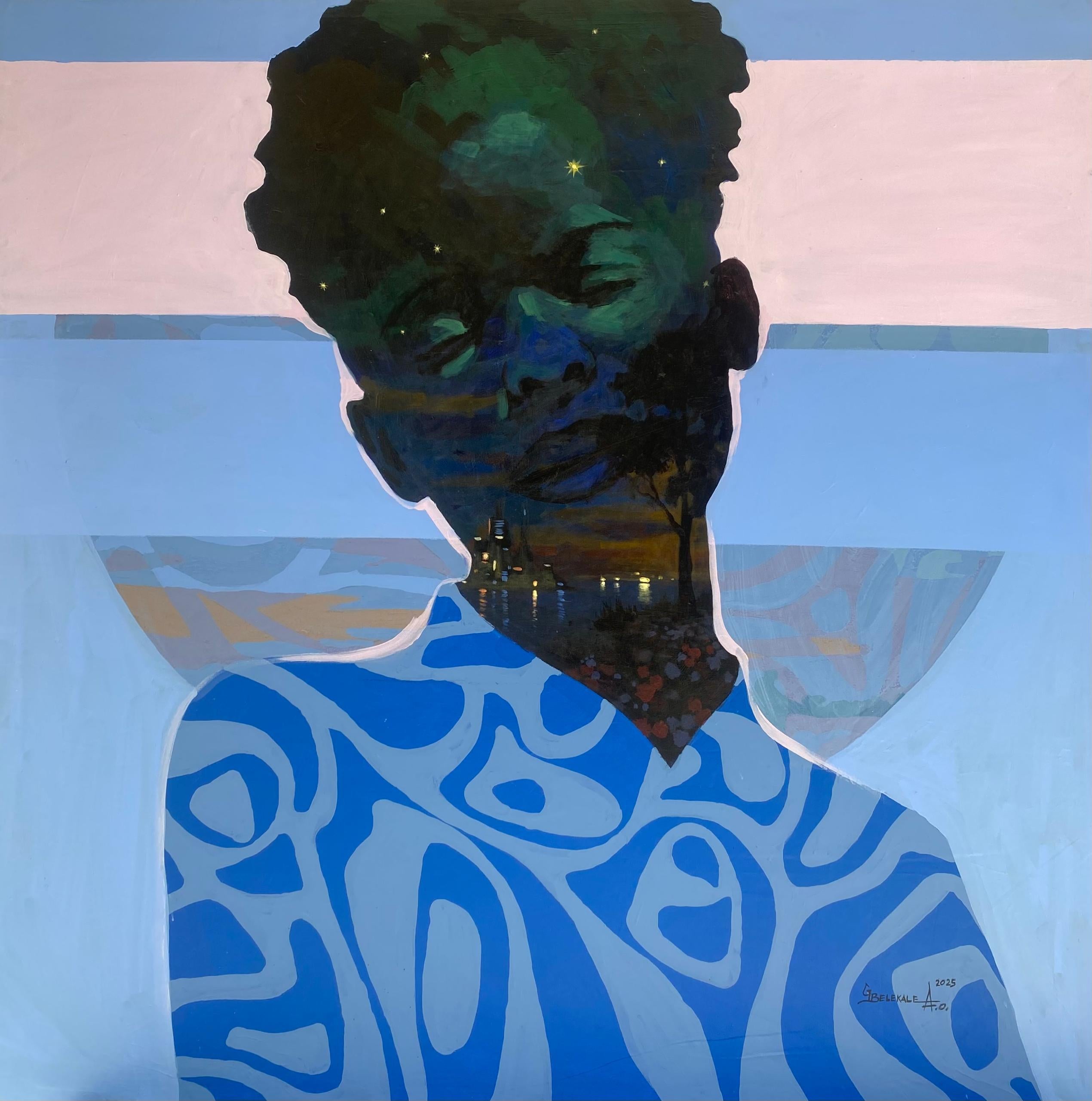 Mundo del Despeje (Meditando) -Siglo XXI, Contemporáneo, Figurativo, Naturaleza