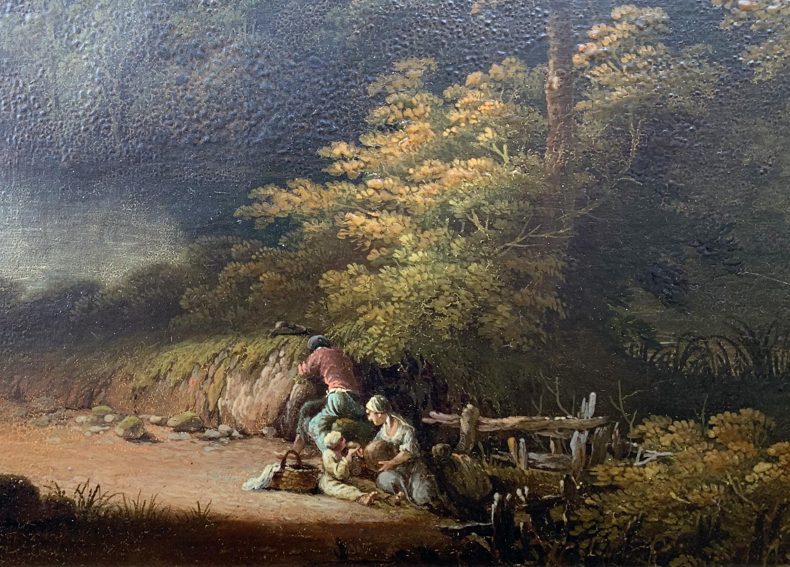Paysage Lacustre Animé Att. Göbell Gerrit Hendrik (1786/1833) For Sale 2