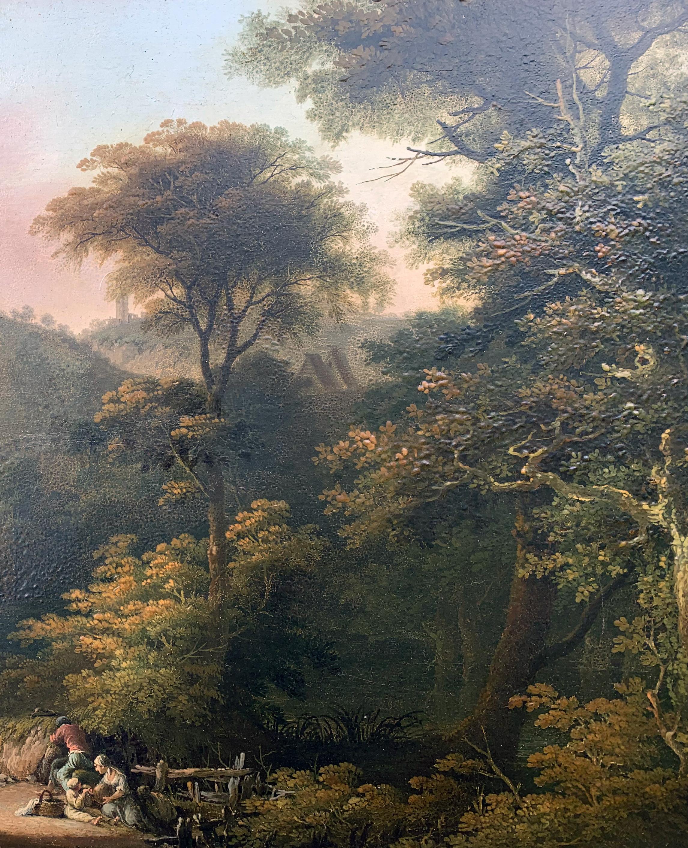 Paysage Lacustre Animé Att. Göbell Gerrit Hendrik (1786/1833) For Sale 4