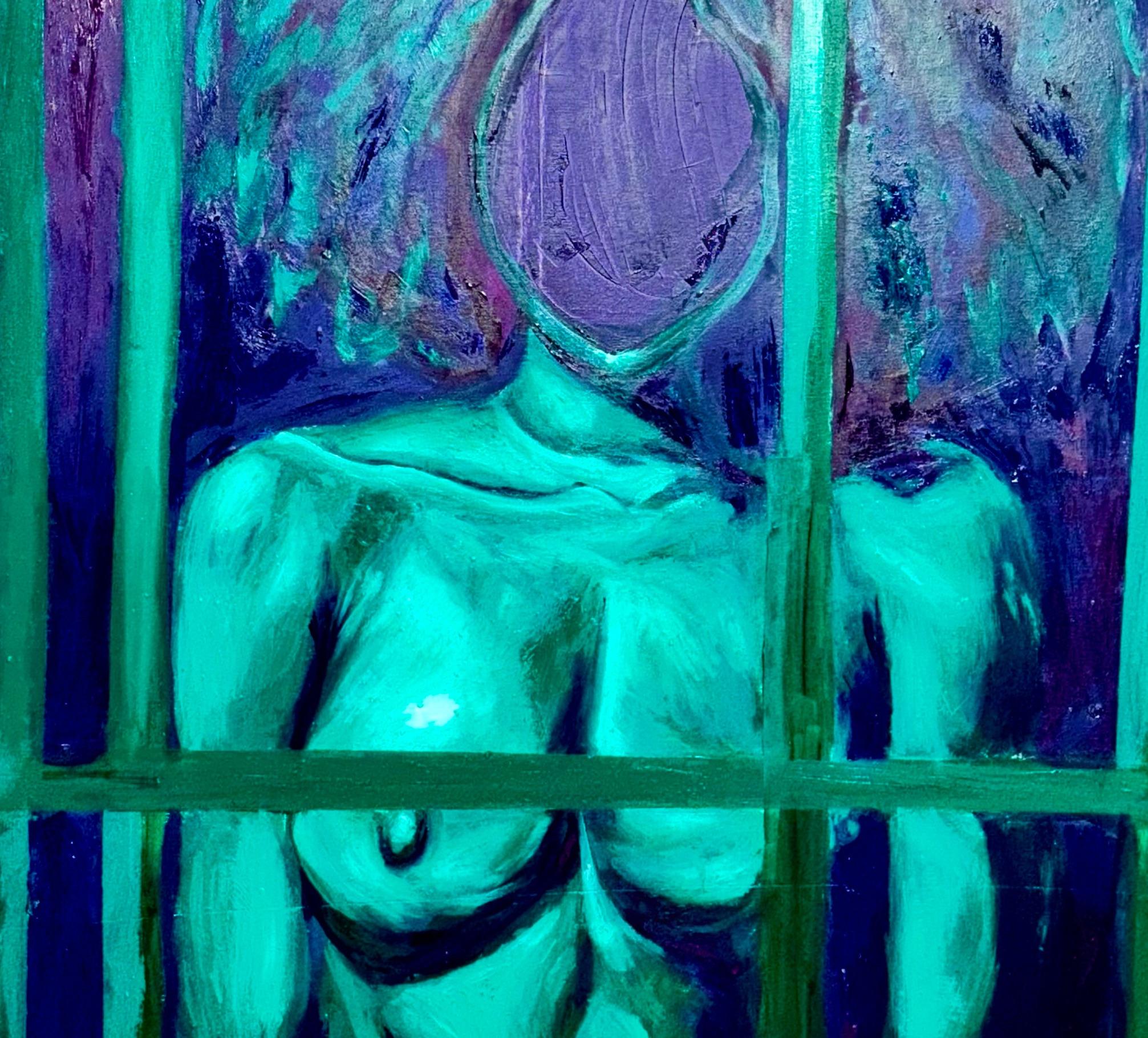 Dilema del prisionero -Siglo XXI, Contemporáneo, Pintura figurativa, Óleo, Mujer en venta 1