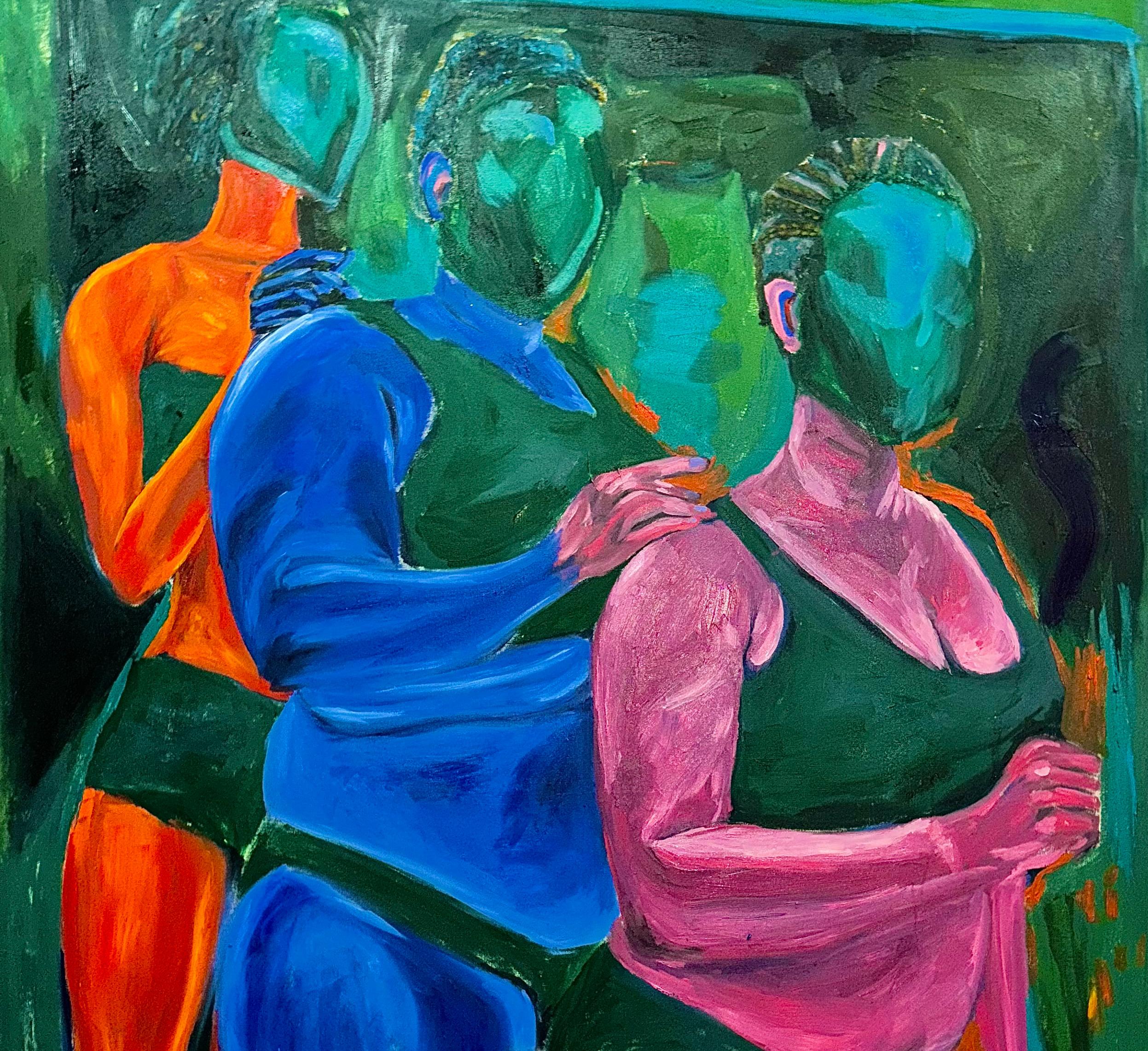 This is My Life -21st Century, Contemporary, Figurative Painting, Oil, Women art For Sale 3