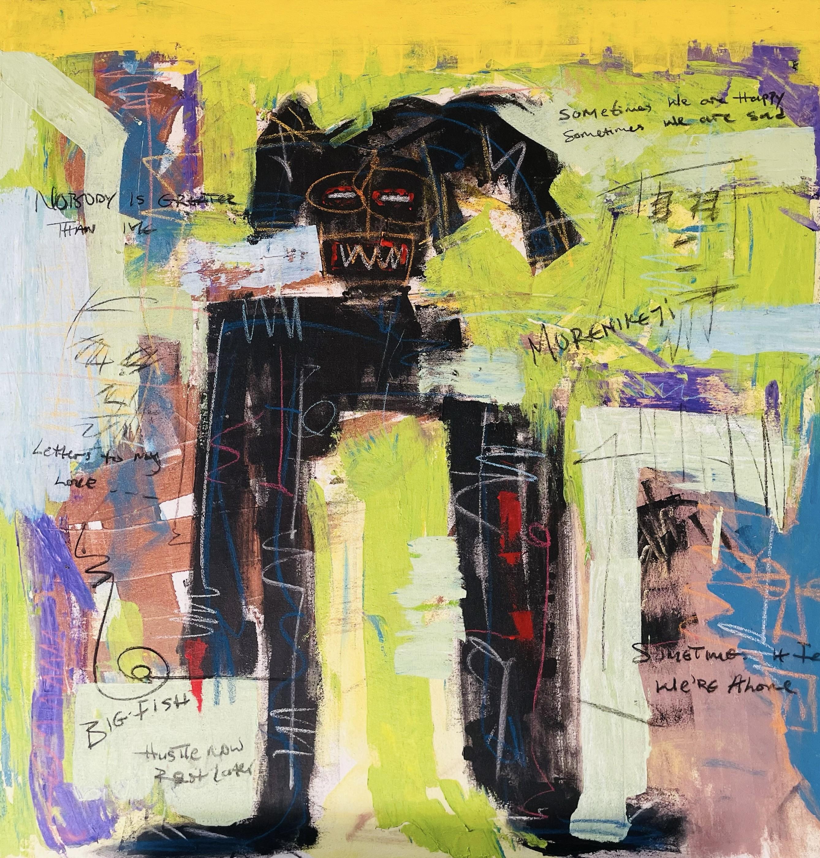 Gentleman 2 - XXIe siècle, contemporain, abstrait, techniques mixtes - Mixed Media Art de Gbemileke Blessing Adegboro