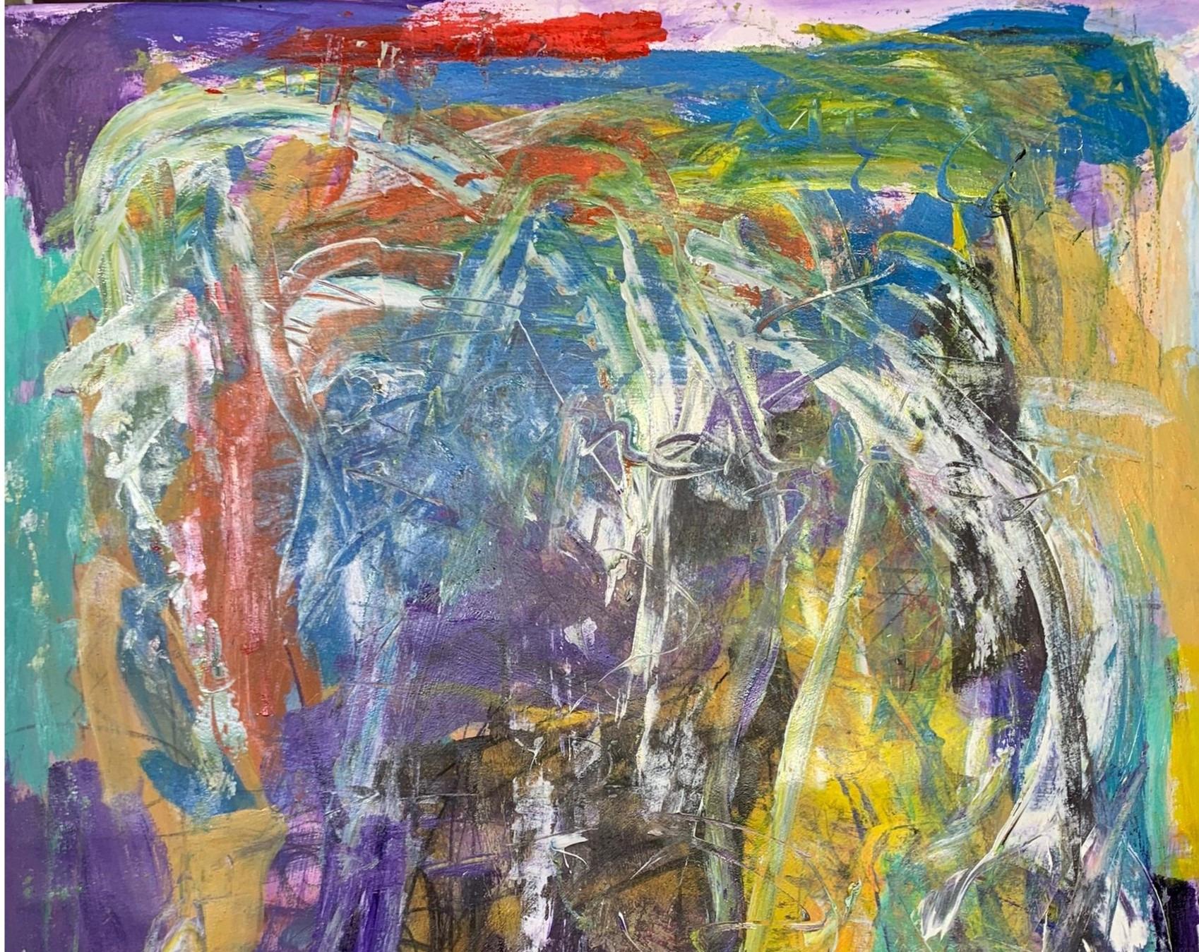 In My Mind - 21° secolo, Contemporaneo, Astratto, Tecnica mista, Campo di colore - Painting di Gbemileke Blessing Adegboro
