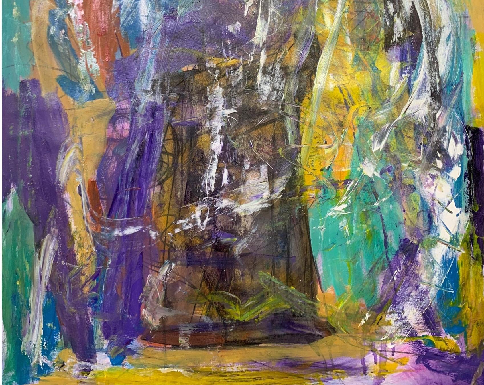 In My Mind - 21° secolo, Contemporaneo, Astratto, Tecnica mista, Campo di colore - Painting Espressionista di Gbemileke Blessing Adegboro