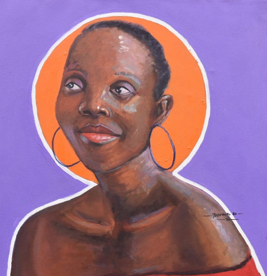 Adetutu - Expressionist Painting by Gbemileke Blessing Adegboro