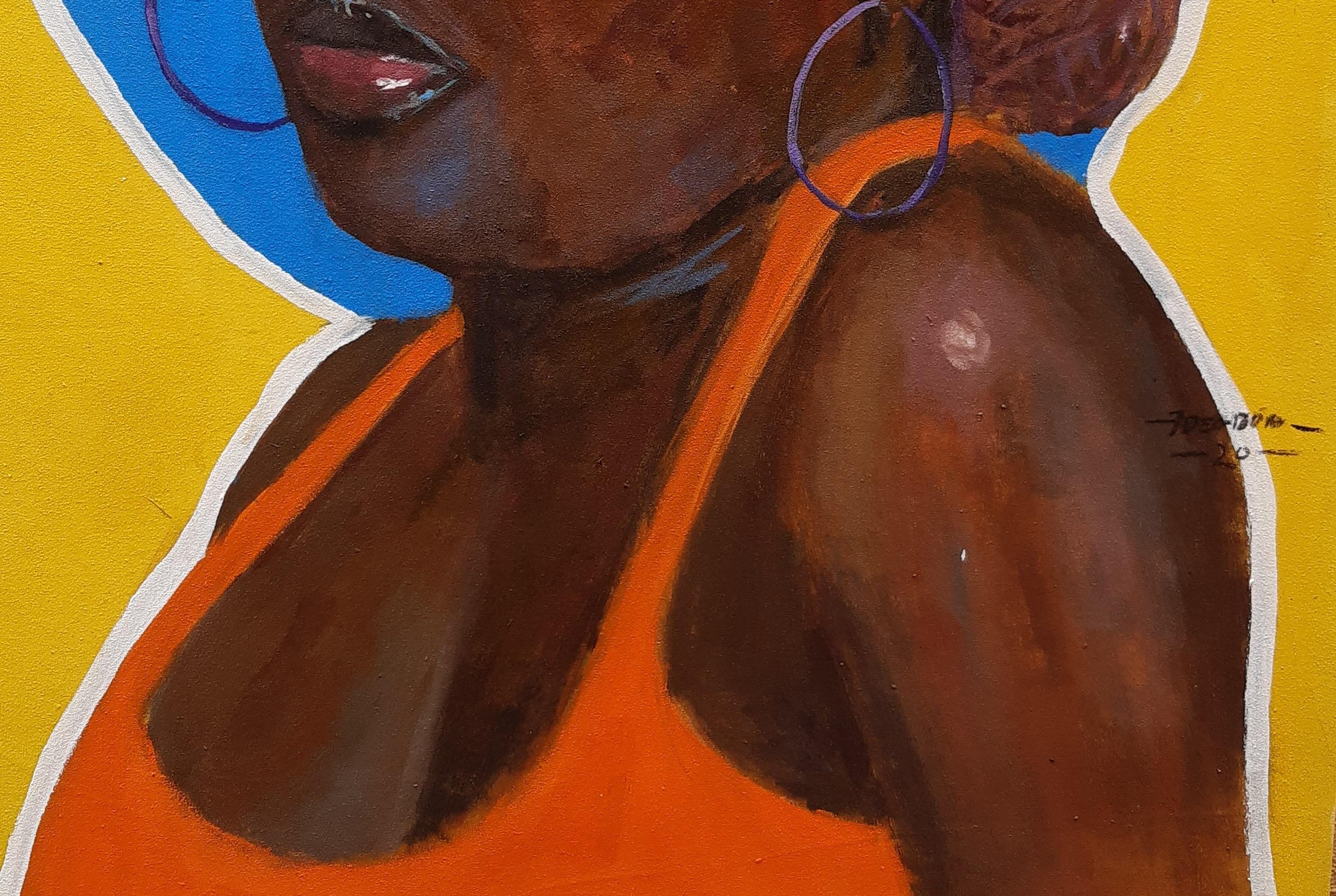 Ewa (Schönheit) (Expressionismus), Painting, von Gbemileke Blessing Adegboro