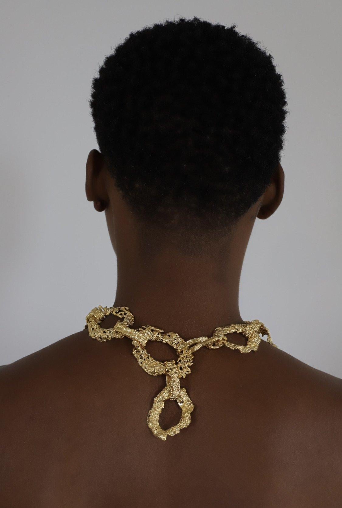 Barbosa 'Patricia' Necklace in Gold Vermeil In New Condition For Sale In New York, NY