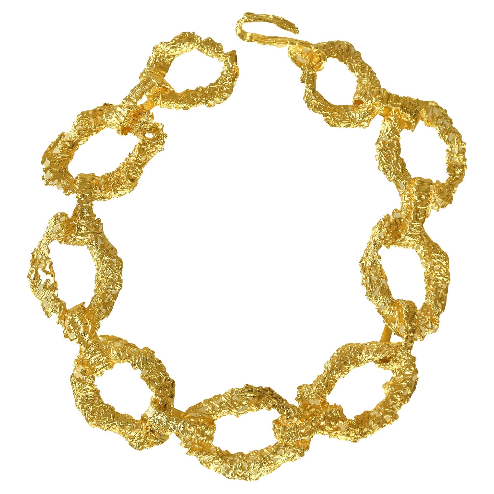 Barbosa 'Patricia' Necklace in Gold Vermeil For Sale