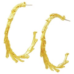 GBGH by Jacqueline Barbosa Quasar Hoops Gold Earrings