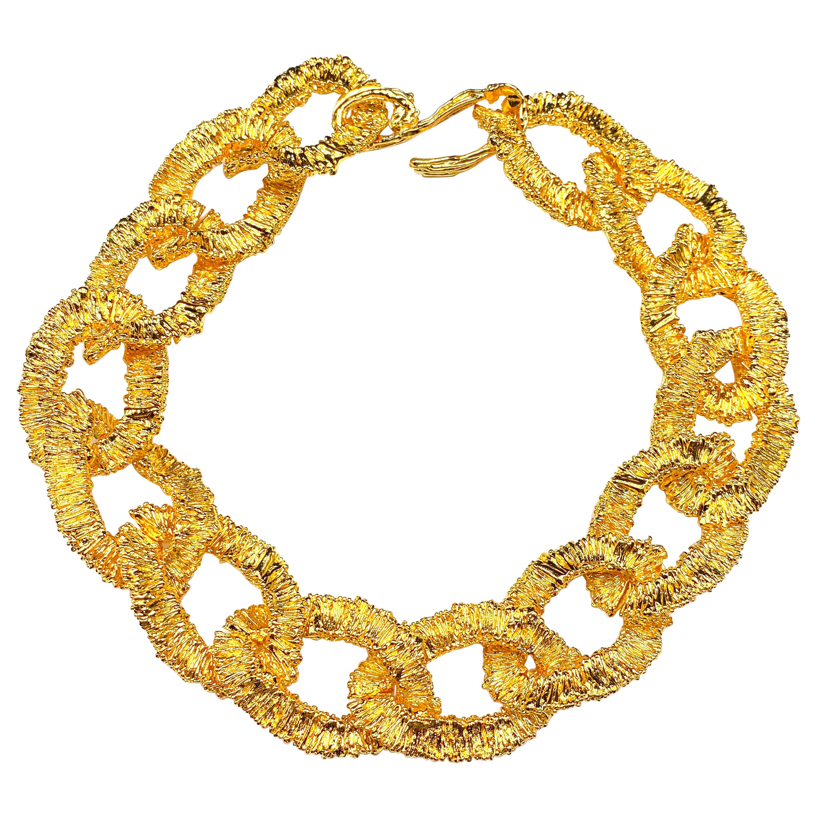 tiffany-and-co-gold-multi-sized-circular-link-necklace-at-1stdibs