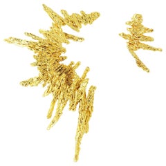 GBGH Jewelry Parallax Earrings in 18k Plated Brass