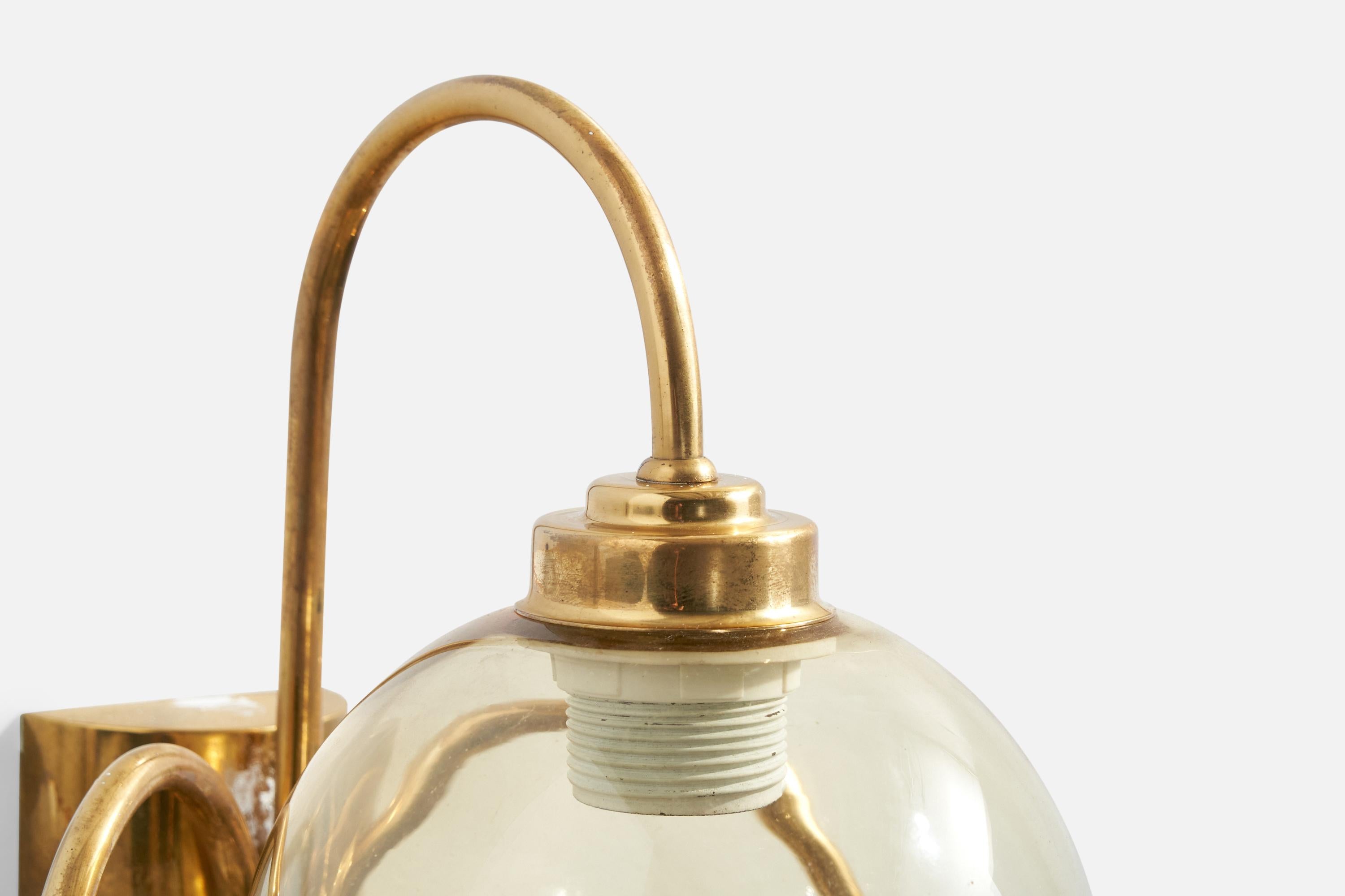 GBW, Lights, laiton, verre, Suède, années 1970 en vente 1