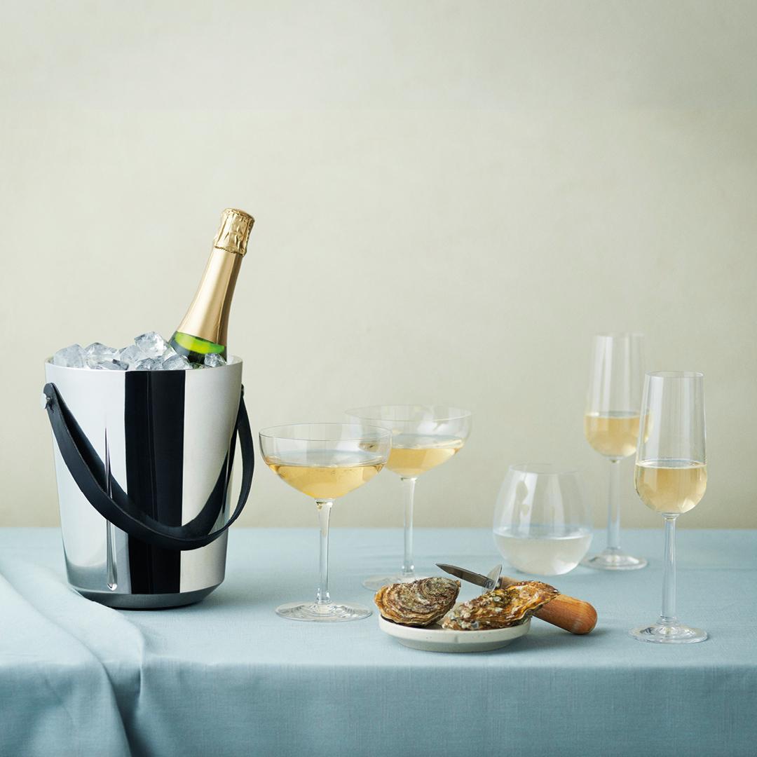 Gc Champagne Glass Design Erik Bagger Clear 2 Pcs  For Sale 1