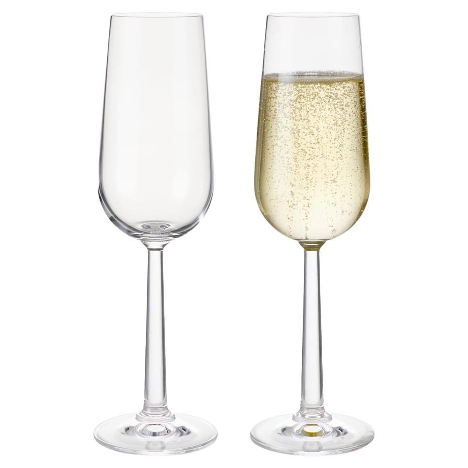 Gc Champagne Glass Design Erik Bagger Clear 2 Pcs  For Sale