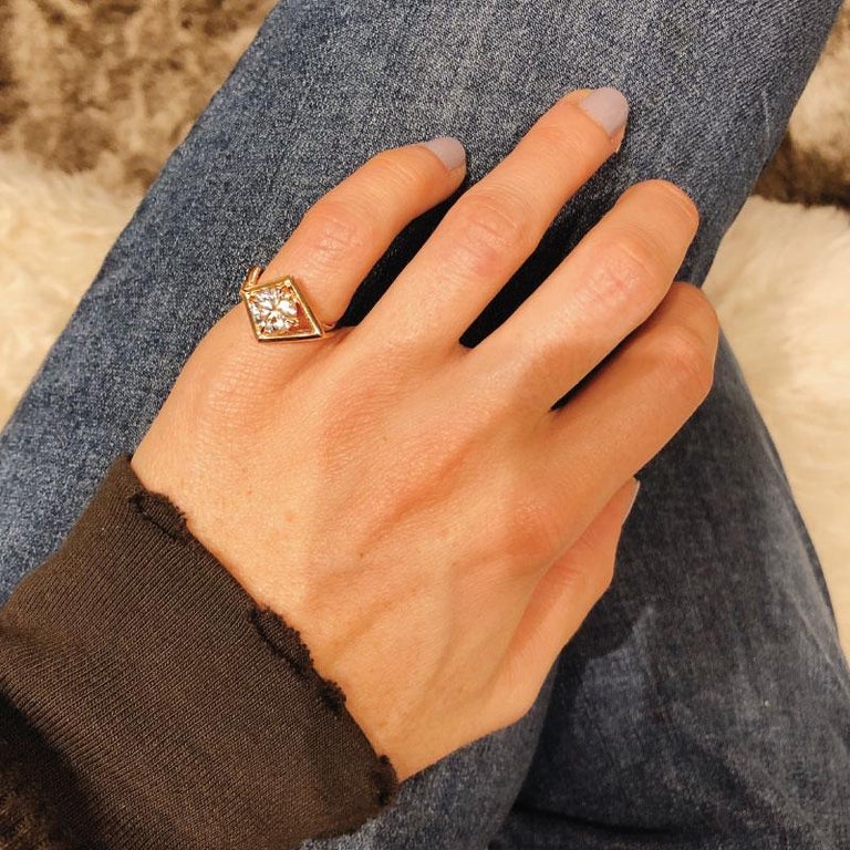 GCAL Certified 18K Rose Gold and 1.50ctw Diamond Secret Night Pinky