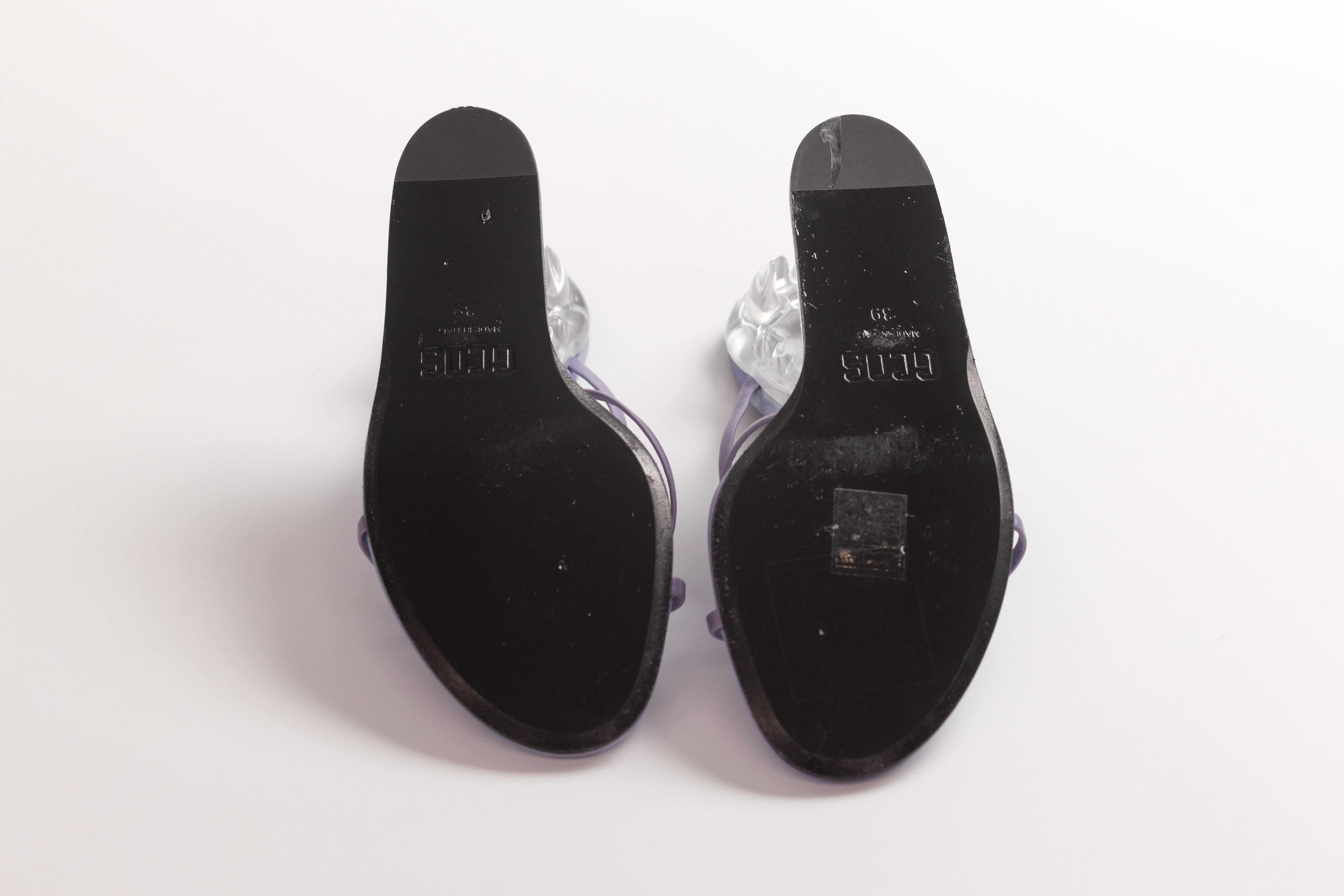GCDS Morso Lilac Thongs Sandal Heels (EU 39) 1