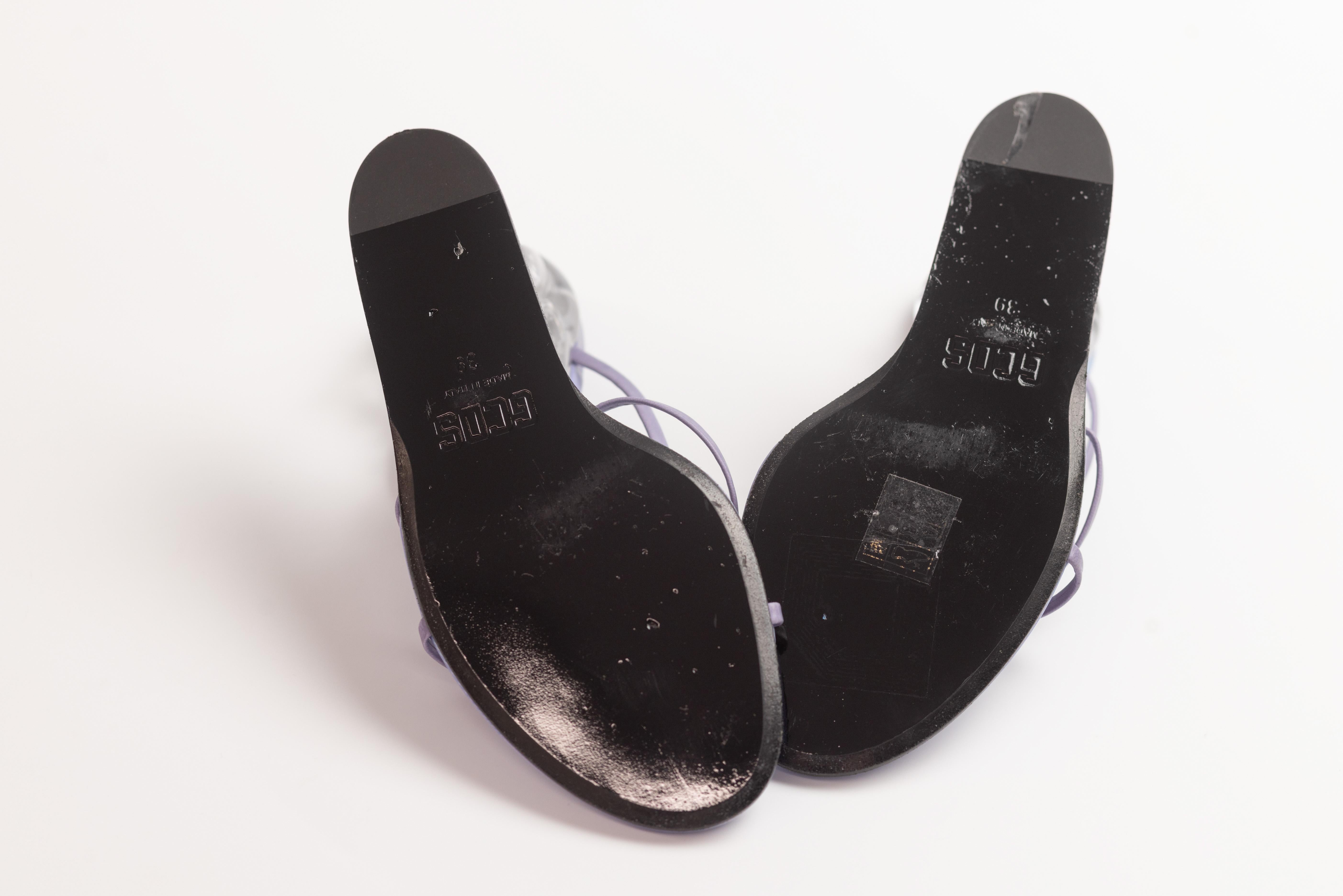 GCDS Morso Lilac Thongs Sandal Heels (EU 39) 2