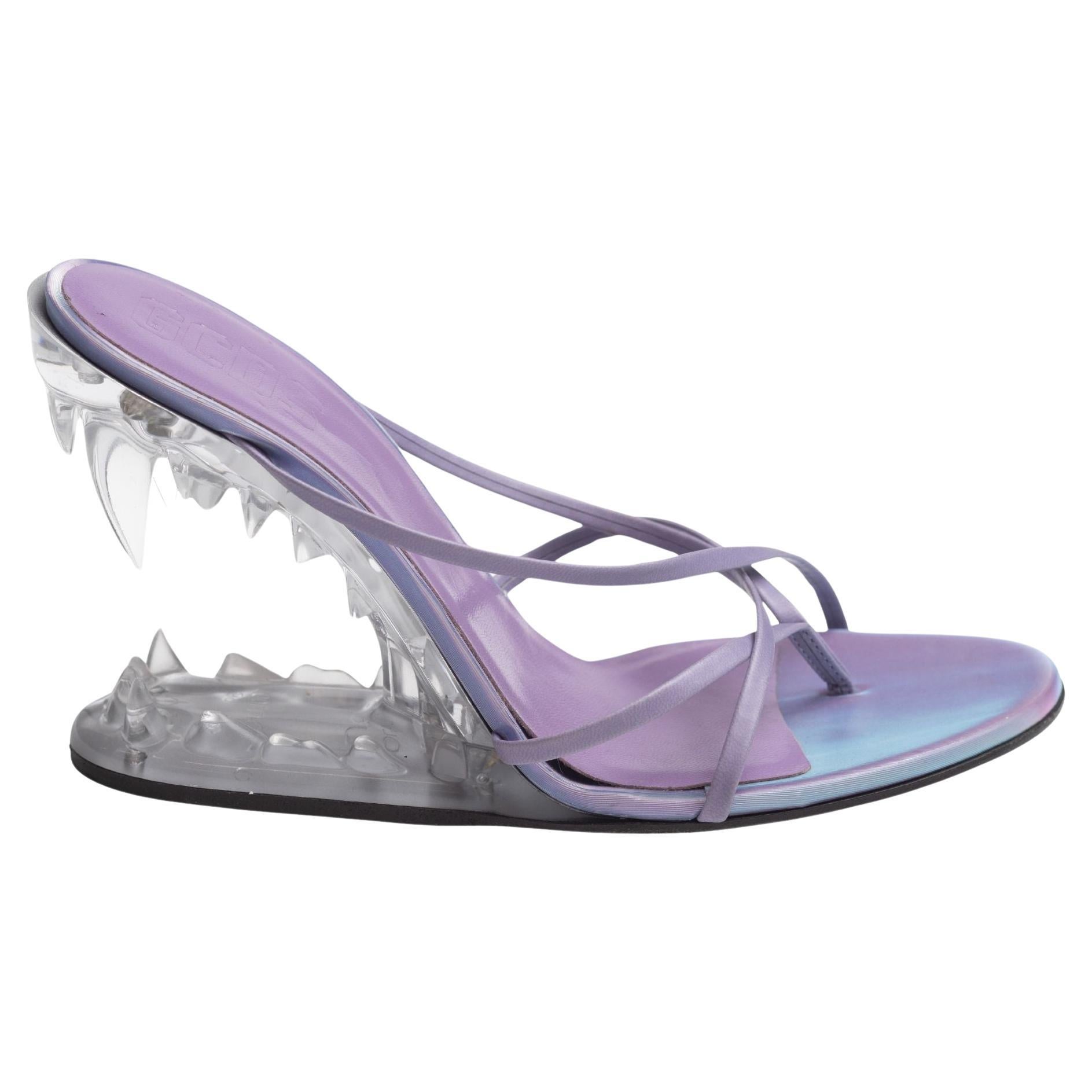 GCDS Morso Lilac Thongs Sandal Heels (EU 39)