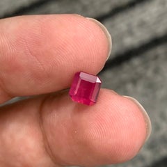 GCI Certified 1.36 Carat Natural Ruby Octagon Shape Loose Gemstone