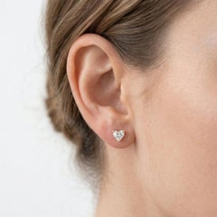 GCI Certified 1.85ct Diamonds Stud Earrings in 18k Yellow Gold