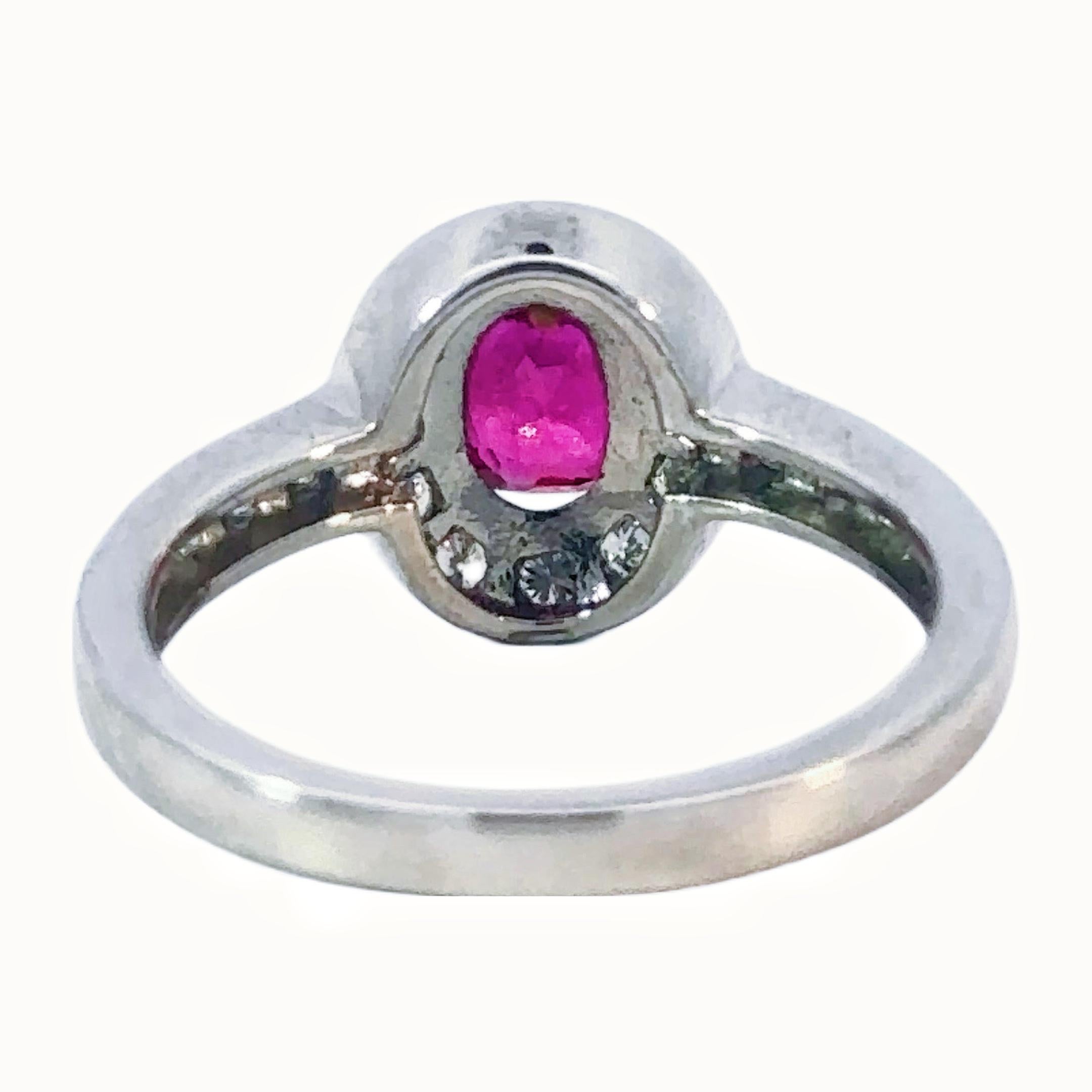 GCS Certified 1.08 Carats Unheated Burma Ruby Diamond Ring

Come with a GCS lab report.

A desirable cushion cut ruby, set in 18k white gold, contrasted by a supporting row of brilliant cut diamonds to give an extra sparkle. Whether given as an