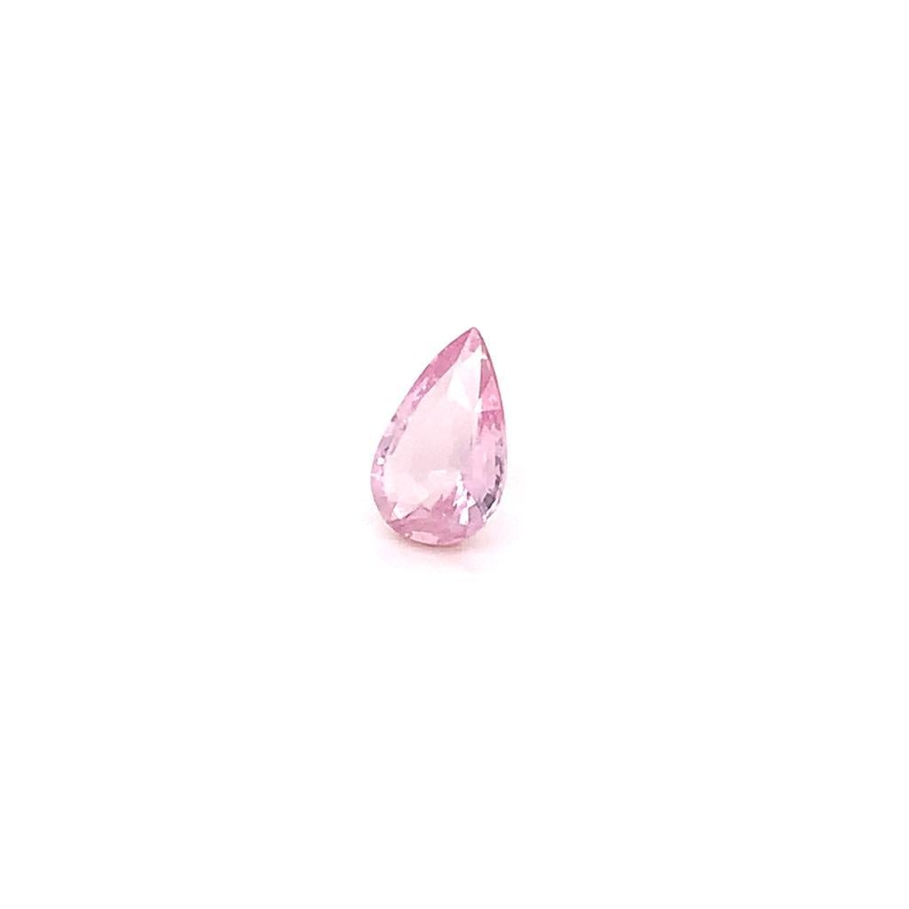 Pear Cut GCS Certified 2.20 Carat Pear-Shaped Unheated Padparadscha Sapphire For Sale
