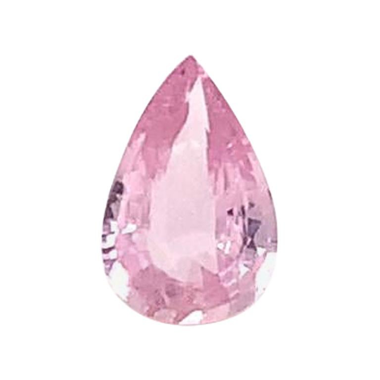 GCS Certified 2.20 Carat Pear-Shaped Unheated Padparadscha Sapphire For Sale