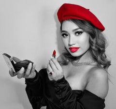 Anello a grappolo con rubino naturale e diamanti a forma di pera certificato GCS da 3,6 carati