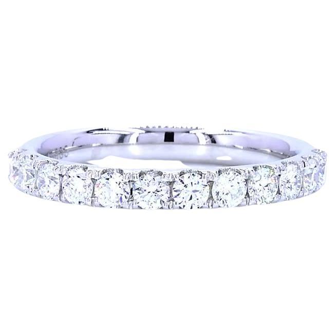 GDP'S 0.42ct Natural Diamond Eternity wedding Band in 14kt White Gold Ring For Sale