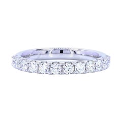 GDP'S 0.68ct Natural Diamond Eternity wedding Band in 14kt White Gold Ring